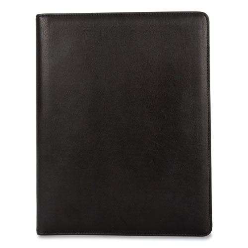 Picture of Faux-Leather Padfolio with Solar Calculator, 9 x 12 Pad, 9.75 x 12.5, Black