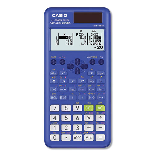 Picture of FX-300ES Plus 2nd Edition Scientific Calculator, 16-Digit LCD, Blue