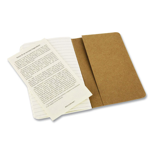 Picture of Cahier Journal, 1-Subject, Narrow Rule, Brown Kraft Cover, (32) 5.5 x 3.5 Sheets, 3/Pack