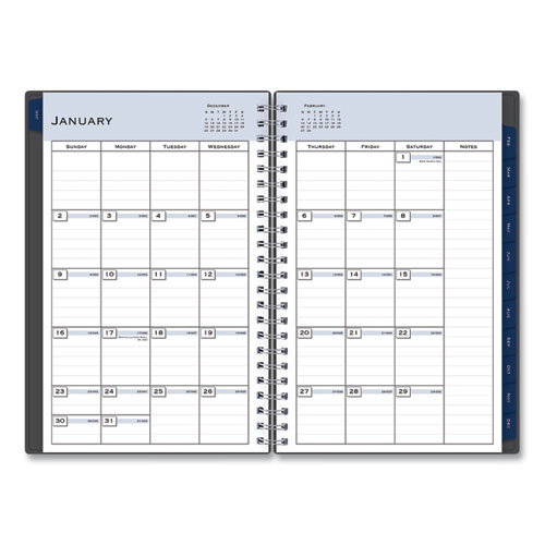 Picture of Passages Weekly/Monthly Planner, 8 x 5, Charcoal Cover, 12-Month (Jan to Dec): 2025