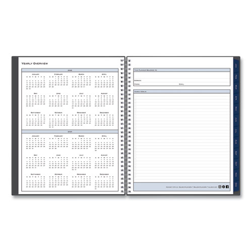 Picture of Passages Weekly/Monthly Planner, 11 x 8.5, Charcoal Cover, 12-Month (Jan to Dec): 2025