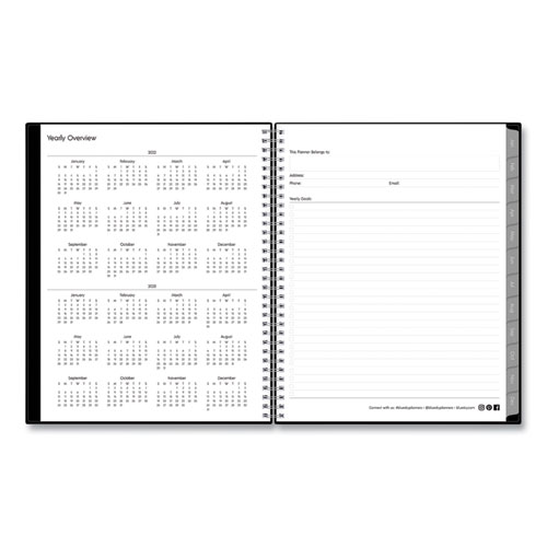 Picture of Enterprise Weekly/Monthly Planner, 11 x 8.5, Black Cover, 12-Month (Jan to Dec): 2025