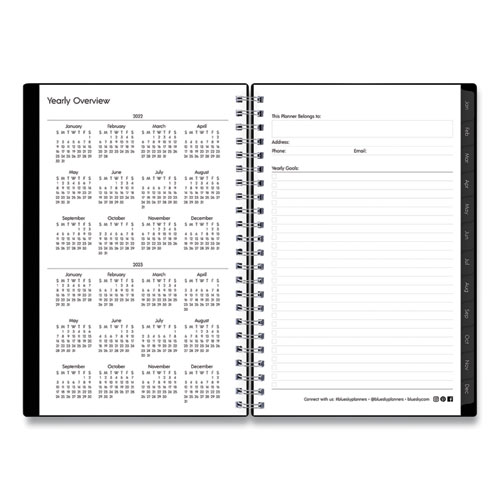 Picture of Enterprise Weekly/Monthly Planner, 8 x 5, Black Cover, 12-Month (Jan to Dec): 2025