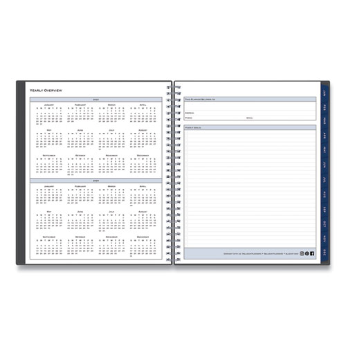 Picture of Passages Monthly Planner, 10 x 8, Charcoal Cover, 12-Month (Jan to Dec): 2025