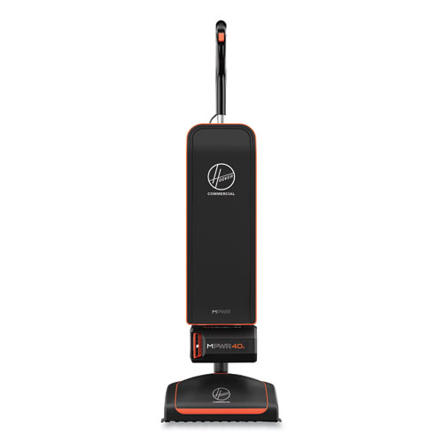 Picture of HVRPWR 40V Cordless Upright Vacuum, 13" Cleaning Path, Black/Orange