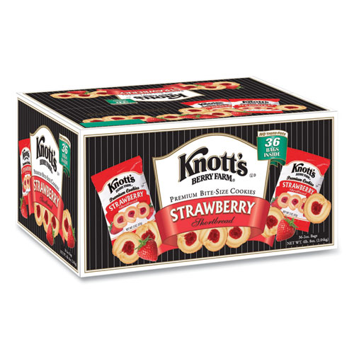 Picture of Premium Berry Jam Shortbread Cookies, Strawberry, 2 oz, 36/Carton