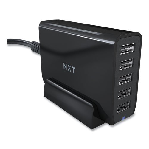 Picture of USB Charging Station, Five USB Ports, Black