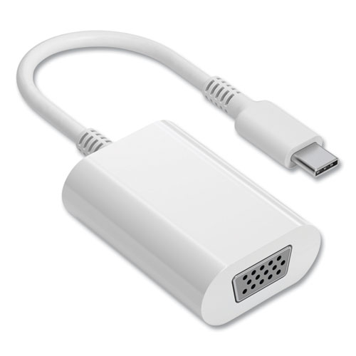Picture of USB-C to VGA Display Adapter, 6", White