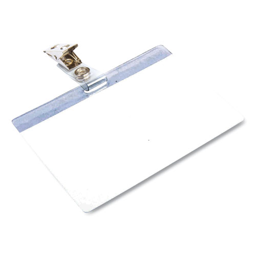 Picture of Self Laminating Badge Holder, Horizontal, 3.5 x 2.25, Clear, 25/Pack