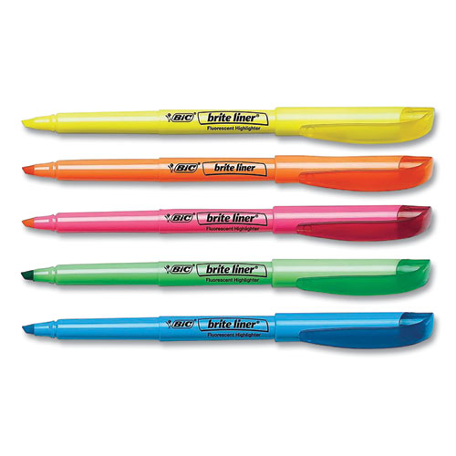 Brite+Liner+Highlighter%2C+Assorted+Ink+Colors%2C+Chisel+Tip%2C+Assorted+Barrel+Colors%2C+Dozen