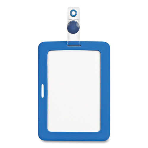 Picture of MyID Badge Holder, Vertical/Horizontal, 3 5/8 x 2 1/4, Blue, 1/ea