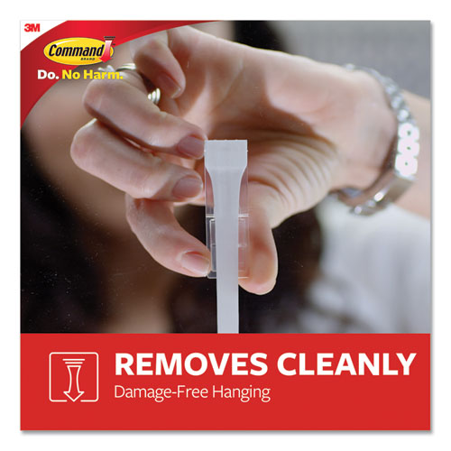 Picture of General Purpose Hooks, Large, Plastic, White, 5 lb Capacity, 4 Hooks and 6 Strips/Pack