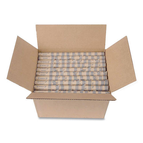 Picture of Preformed Tubular Coin Wrappers, Nickels, $2, 1000 Wrappers/Box