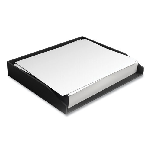Picture of Side-Load Stackable Plastic Document Tray, 1 Section, Letter-Size, 12.24 x 9.8 x 1.75, Black, 2/Pack