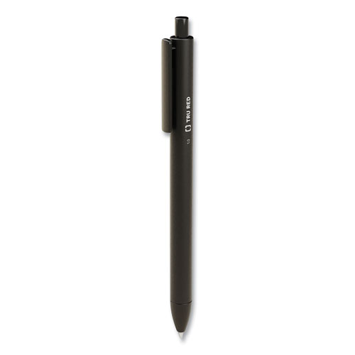 Picture of Quick Dry Gel Pen, Retractable, Bold 1 mm, Black Ink, Black Barrel, 5/Pack