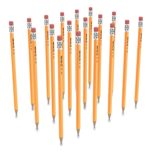 Picture of Pre-Sharpened Wooden Pencil, HB (#2), Black Lead, Yellow Barrel, 48/Pack