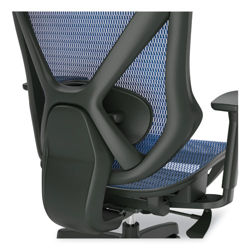 Picture of FlexFit Dexley Mesh Task Chair, Supports Up to 275 lb, Blue Seat/Back, Black Base