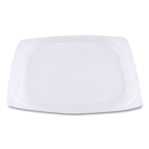 Picture of PLA Rectangular Deli Container Lids, 4.8 x 5.9 x 0.3, Clear, Plastic, 900/Carton