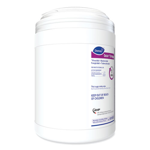 Picture of Oxivir TB Disinfectant Wipes, 6 x 6.9, Characteristic Scent, White, 160/Canister, 4 Canisters/Carton