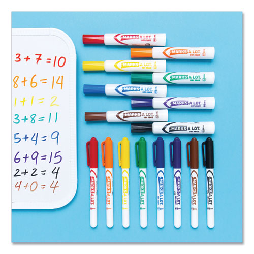 Picture of MARKS A LOT Pen-Style Dry Erase Marker Value Pack, Medium Chisel Tip, Assorted Colors, 24/Set (29860)