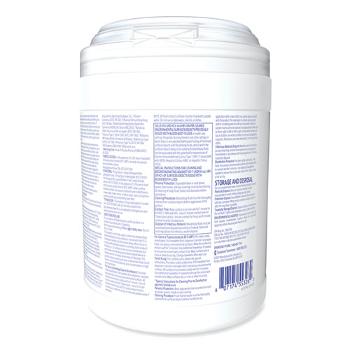 Picture of Oxivir TB Disinfectant Wipes, 6 x 6.9, Characteristic Scent, White, 160/Canister, 4 Canisters/Carton