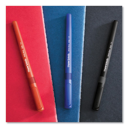 Picture of Write Bros. Grip Ballpoint Pen, Stick, Medium 1 mm, Blue Ink, Blue Barrel, Dozen