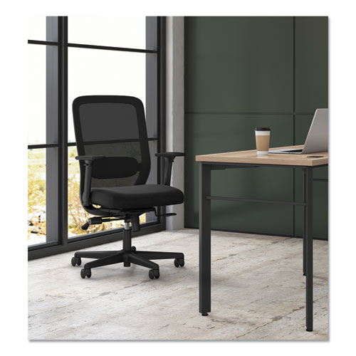 Picture of Exposure Mesh High-Back Task Chair, Supports Up to 250 lb, 18" to 21.5" Seat Height, Black