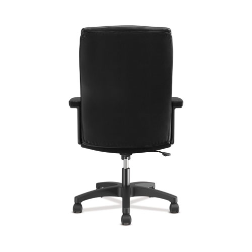 Picture of HVL151 Executive High-Back Leather Chair, Supports Up to 250 lb, 17.75" to 21.5" Seat Height, Black