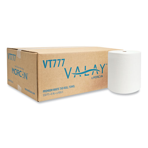 Picture of Valay Proprietary TAD Roll Towels, 1-Ply, 7.5" x 550 ft, White, 6 Rolls/Carton