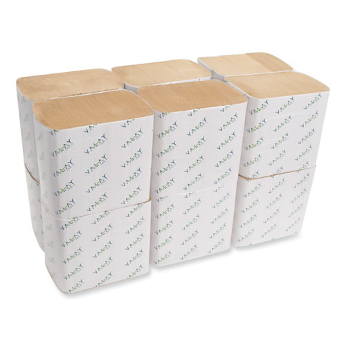 Picture of Valay Interfolded Napkins, 2-Ply, 6.5 x 8.25, Kraft, 6,000/Carton