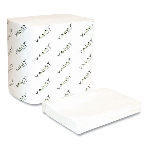 Picture of Valay Interfolded Napkins, 2-Ply, 6.5 x 8.25, White, 500/Pack, 12 Packs/Carton