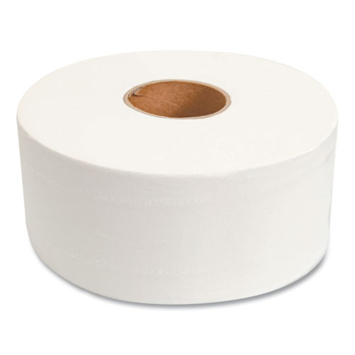 Picture of Valay Mini Jumbo Bath Tissue, Septic Safe, 2-Ply, White, 750 ft, 12 Rolls/Carton