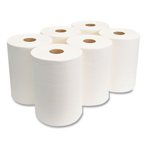 Picture of 10 Inch TAD Roll Towels, 1-Ply, 10" x 500 ft, White, 6 Rolls/Carton