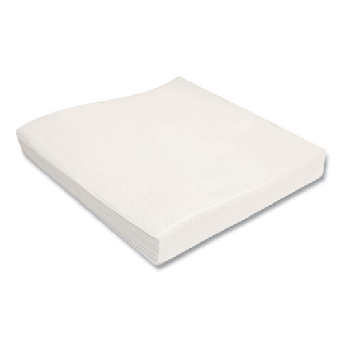 Picture of Morsoft 1/4 Fold Lunch Napkins, 1 Ply, 11.8" x 11.8", White, 6,000/Carton