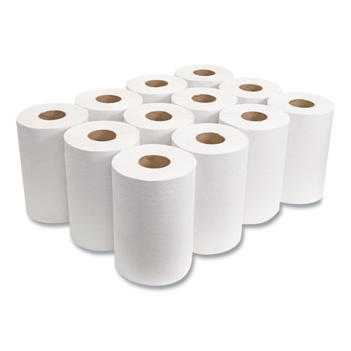 Picture of Morsoft Universal Roll Towels, 1-Ply, 8" x 350 ft, White, 12 Rolls/Carton