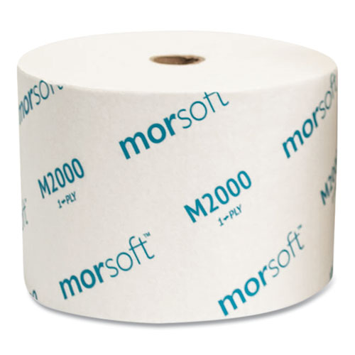 Picture of Small Core Bath Tissue, Septic Safe, 1-Ply, White, 2,000 Sheets/Roll, 24 Rolls/Carton