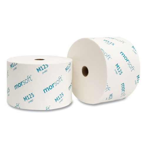 Picture of Small Core Bath Tissue, Septic Safe, 1-Ply, White, 2,500 Sheets/Roll, 24 Rolls/Carton