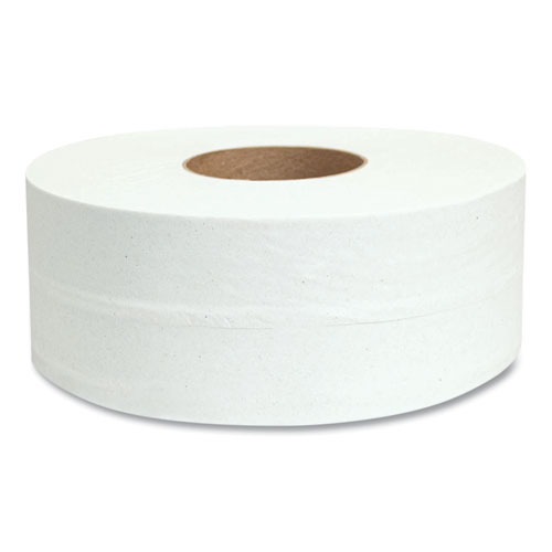 Picture of Jumbo Bath Tissue, Septic Safe, 2-Ply, White, 3.3" x 1,000 ft, 12/Carton