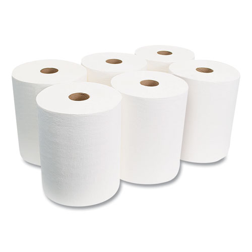 Picture of 10 Inch TAD Roll Towels, 1-Ply, 10" x 700 ft, White, 6 Rolls/Carton