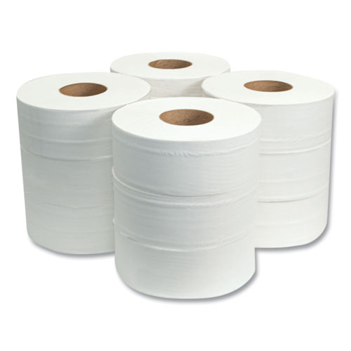 Picture of Jumbo Bath Tissue, Septic Safe, 2-Ply, White, 3.3" x 1,000 ft, 12/Carton