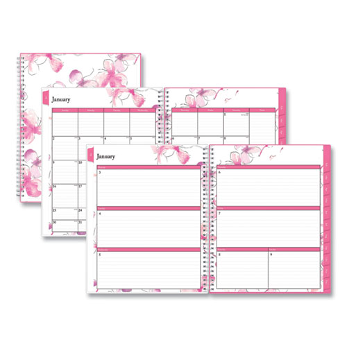 Picture of Breast Cancer Awareness Create-Your-Own Cover Weekly/Monthly Planner, Orchid Artwork, 11 x 8.5, 12-Month (Jan-Dec): 2024