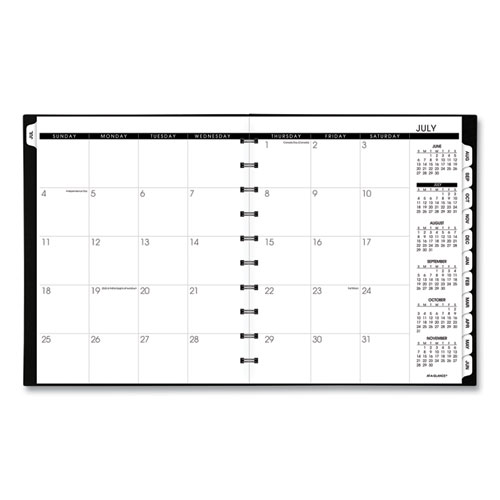 Picture of Move-A-Page Academic Weekly/Monthly Planners, 11 x 9, Black Cover, 12-Month (July to June): 2024 to 2025