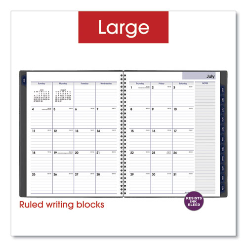 Picture of DayMinder Academic Weekly/Monthly Desktop Planner, 11 x 8.5, Charcoal Cover, 12-Month (July to June): 2024 to 2025