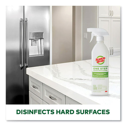 Picture of One Step Disinfectant and Cleaner, Light Fresh Scent, 28 oz Spray Bottle, 6/Carton