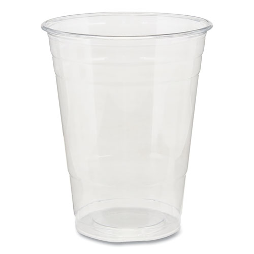 Picture of Clear Plastic PETE Cups, 16 oz, 25/Sleeve, 20 Sleeves/Carton