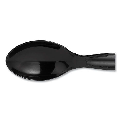 Picture of Plastic Cutlery, Heavyweight Teaspoons, Black, 1,000/Carton