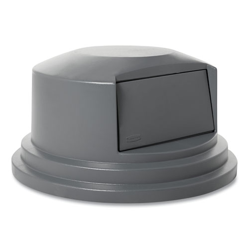 Picture of Round BRUTE Dome Top Lid for 55 gal Waste Containers, 27.25" Diameter, Gray