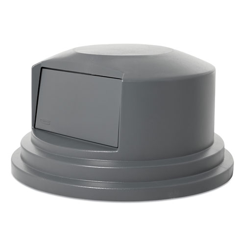 Picture of Round BRUTE Dome Top Lid for 55 gal Waste Containers, 27.25" Diameter, Gray