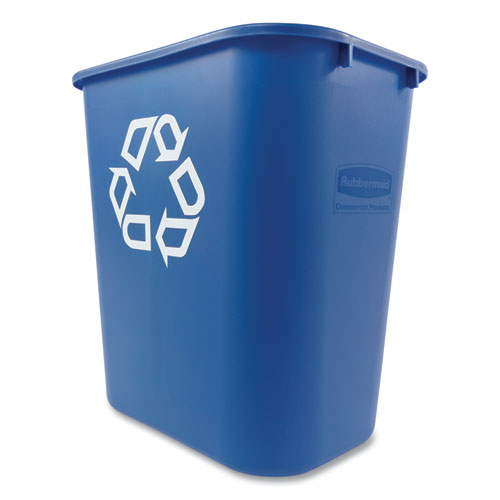 Picture of Deskside Recycling Container, Medium, 28.13 qt, Plastic, Blue