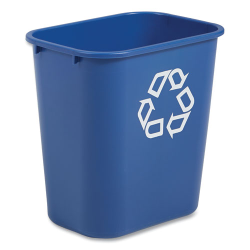 Picture of Deskside Recycling Container, Medium, 28.13 qt, Plastic, Blue